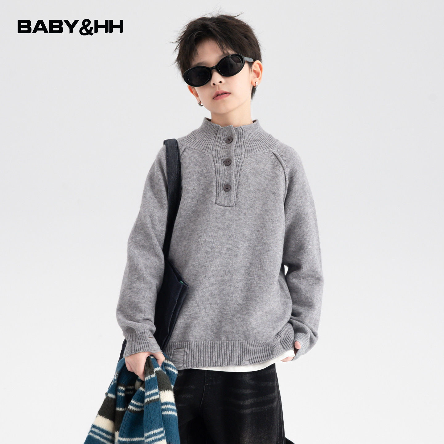 男童秋冬潮酷破洞加厚半高领毛衣2025新款儿童男孩半开衫针织外套,童装/婴儿装/亲子装,毛衣/针织衫,淘宝优惠券,粉丝福利购,淘宝优惠卷