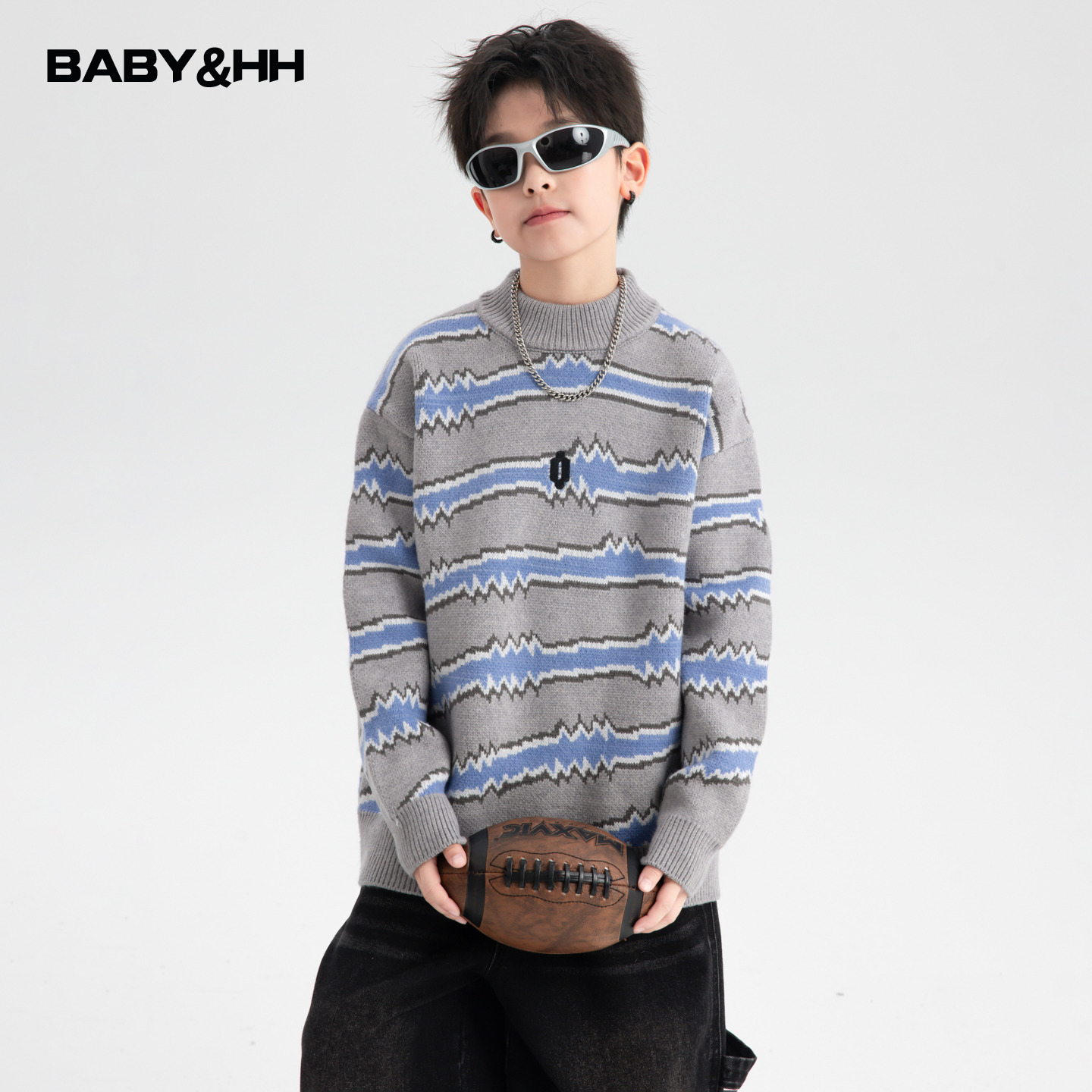 韩范半高领条纹内搭加厚针织毛衣