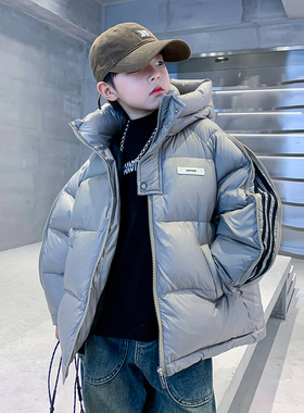 男童冬季韩版加厚面包羽绒服2025新款中大儿童冬装防风免洗外套潮