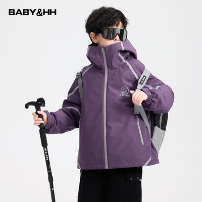 户外撞色防水三合一冲锋衣羽绒服