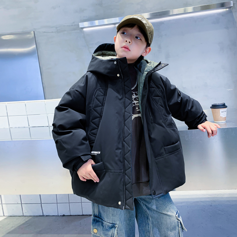 男童户外冲锋衣防寒加厚羽绒服冬
