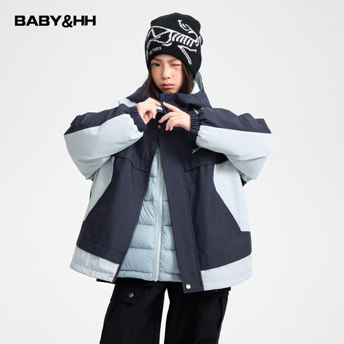 90白鸭绒运动三合一冲锋衣羽绒服