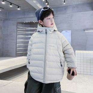 男大童秋冬韩范90白鸭绒轻薄羽绒服2025新款儿童男孩冬季保暖外套