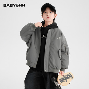 男童冬装镭射加厚棒球工装棉服2025新款青少年儿童防水夹棉外套潮