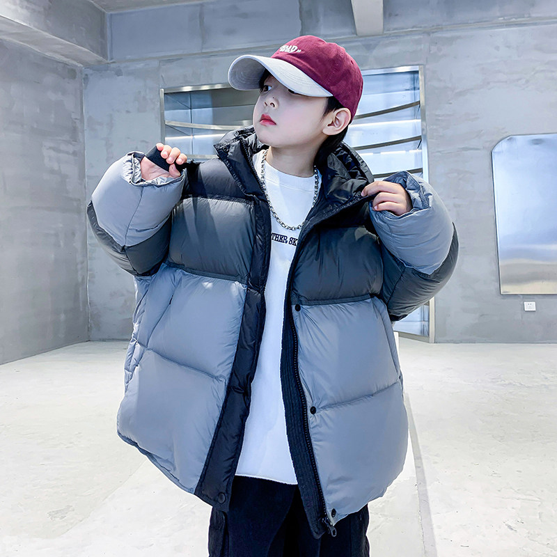 男童冬季中长款渐变撞色面包羽绒服2025新款儿童加厚防风免洗外套,童装/婴儿装/亲子装,羽绒服,淘宝优惠券,粉丝福利购,淘宝优惠卷