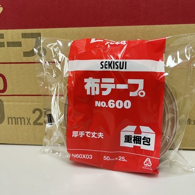 日本直销SEKISUI积水胶带NO.600V布基胶带50mmX25m 本色/彩色