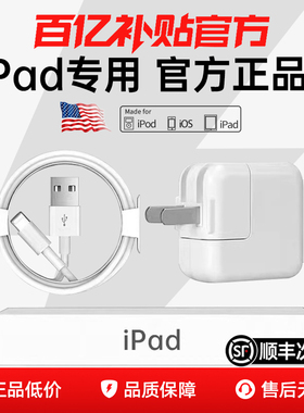【次日达】【官方正品】适用于苹果ipad充电器头mini5/Air/2/3/4/6/8平板typec10数据线ipadpro充电线12w快充