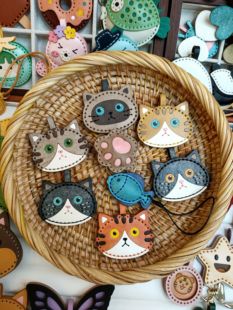 墨染小众设计师款真皮手工皮艺猫咪包挂件钥匙扣牛皮猫猫挂饰礼物