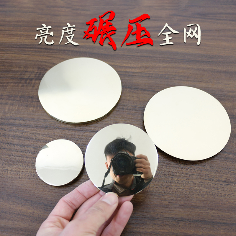 纯铜真品照妖镜门口挂门门头仿古凸面八卦镜挂件结婚用随身铜镜子
