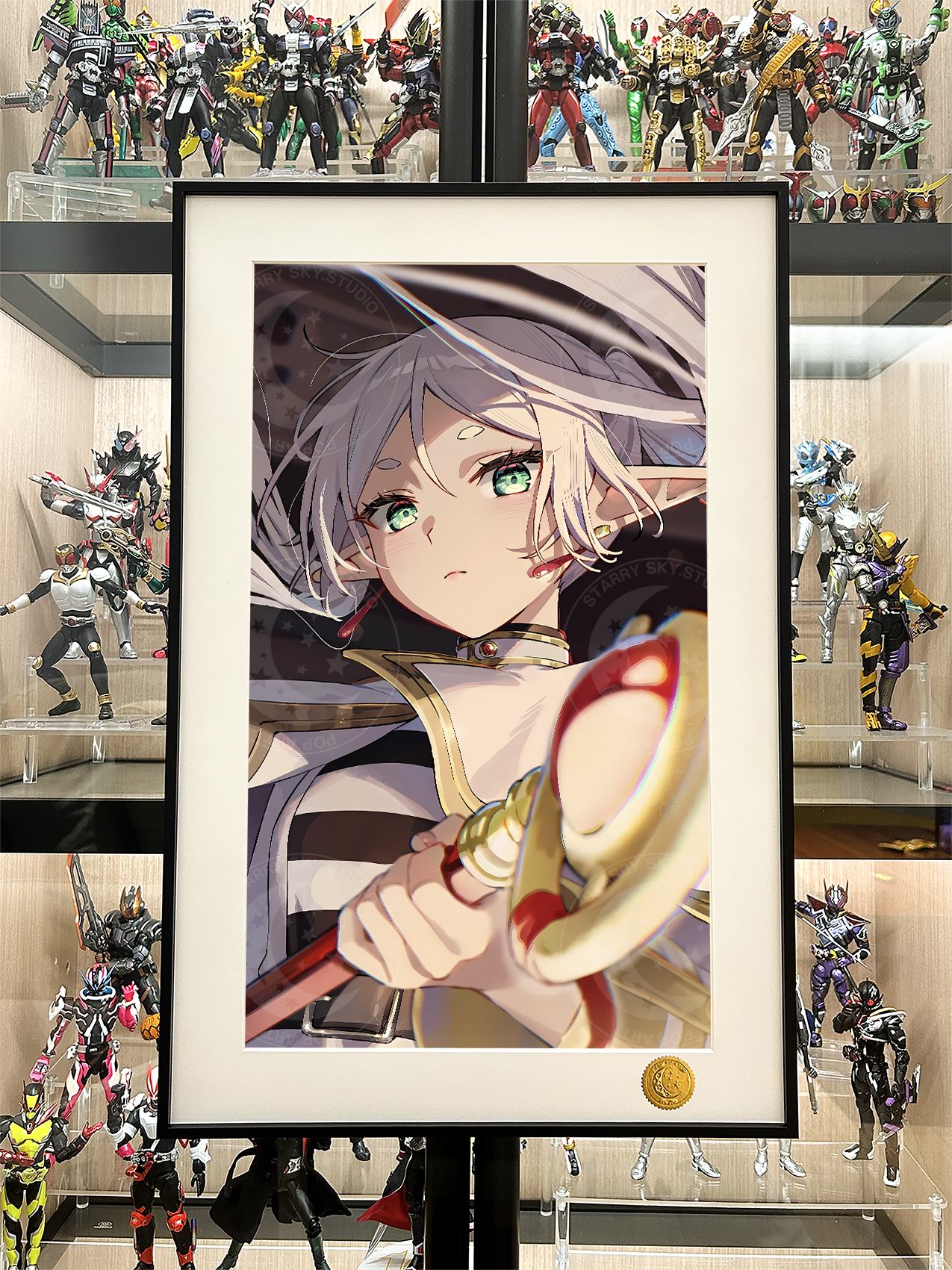 星空《持杖芙莉莲》葬送的芙莉莲Frieren菲伦辛美尔动漫装饰画