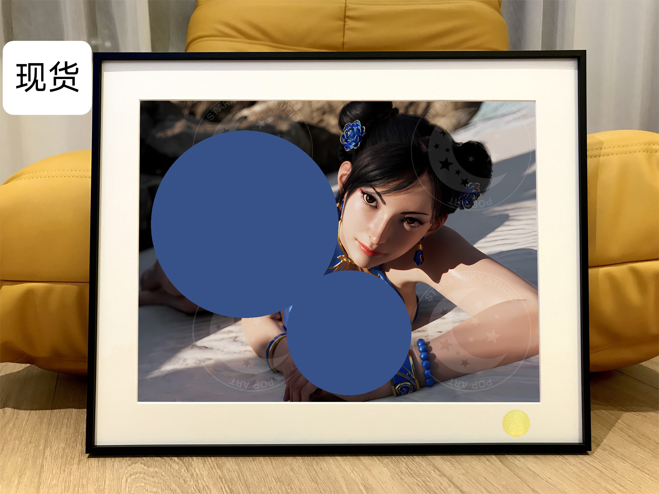 星空《沙滩春丽》街头霸王Chun-Li卡普空动漫装饰画