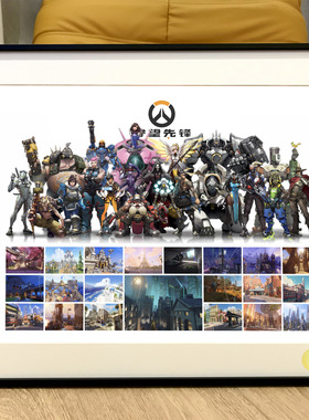 星空《初代守望先锋》ow大锤dva猎空overwatch装饰画cr