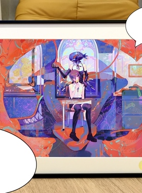 星空炫彩蕾塞reze链锯人蕾塞篇Chainsaw Man电次玛奇玛帕瓦装饰画