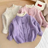打底衫 中大童装 加绒 加厚毛衣女宝宝时髦百搭半高领针织衫 女童冬季