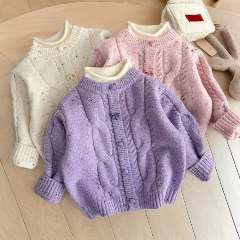 女童毛衣秋冬加厚2025新款半高领针织衫洋气韩版中大童装打底加绒