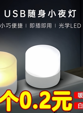 USB随身led小夜灯 0.5/1W 移动电源充电宝手机充电器灯 100个包邮