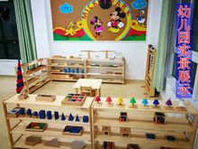 幼儿园蒙氏教具架实木书架图书架松木玩具架可定做