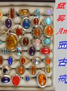 纯银戒指vintage珠宝首饰海外