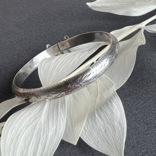 925银中古手镯欧美银饰58圈口