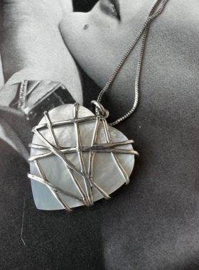 925纯银珍珠母贝吊坠古董吊坠