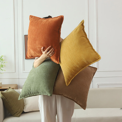 雪尼尔靠枕套含芯沙发靠垫