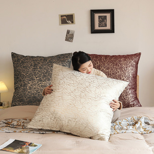 方形抱枕沙发靠背大靠垫客厅卧室床头方靠枕套罩大尺寸靠背垫定制