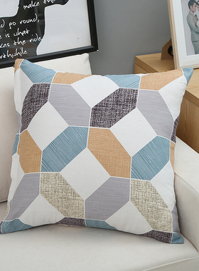 沙发抱枕套不含芯正方形家用靠垫套客厅靠枕套包床头靠背套罩定制