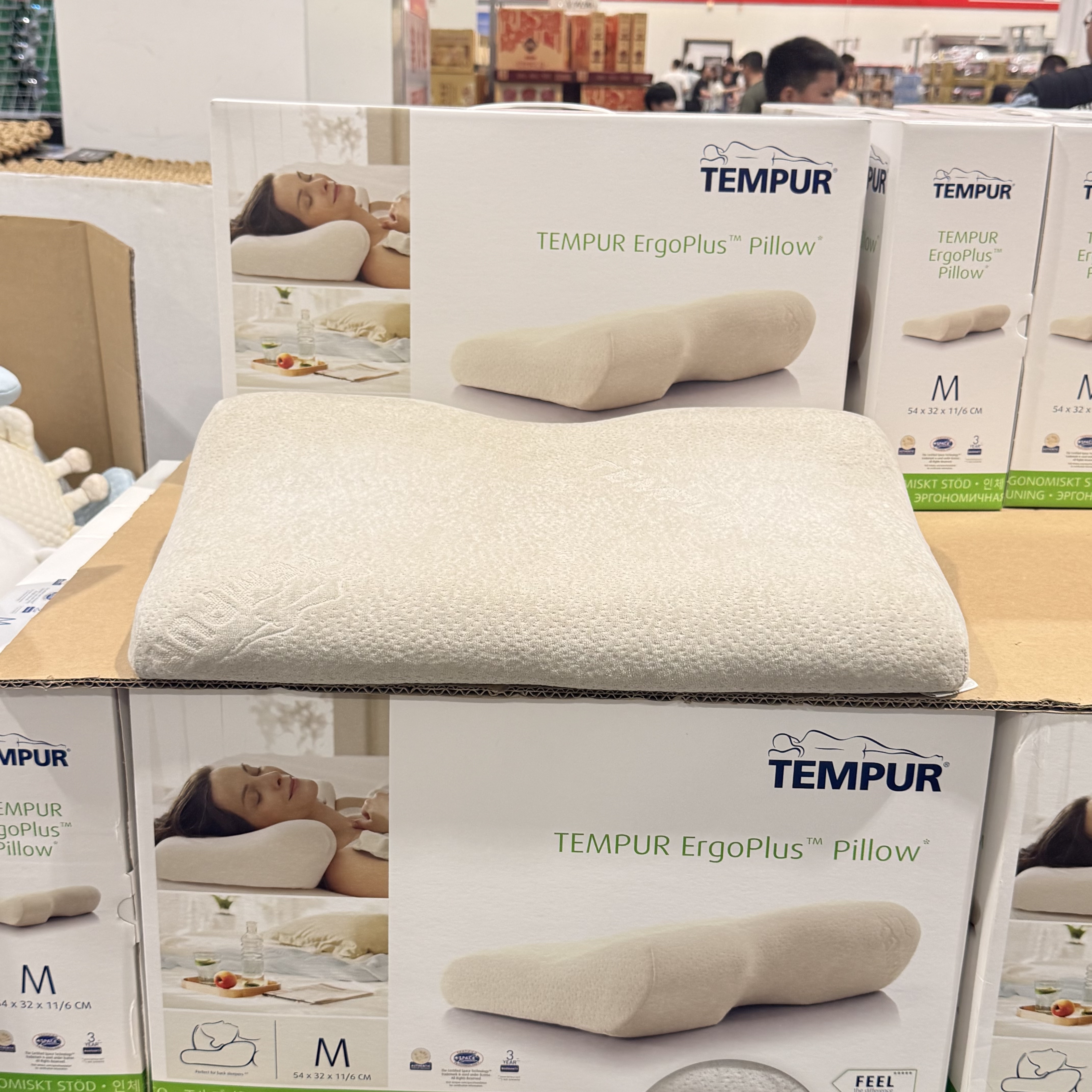 开市客代购TEMPUR泰普尔千禧感温枕M记忆颈椎理疗枕头慢回弹枕