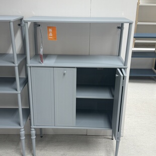 新品宜家SAGMASTARE索格麦斯金属柜子置物柜靠墙柜家用柜储物柜