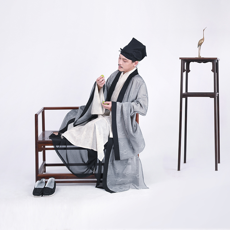 传统汉服宋制大氅子后