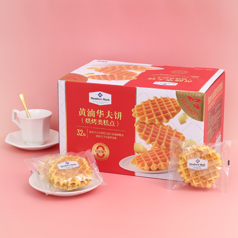 山姆黄油华夫饼山姆黄油华夫饼黄油华夫饼烘烤类糕点饼干蛋糕休闲
