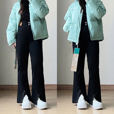 300斤大码女装胖mm微喇牛仔裤