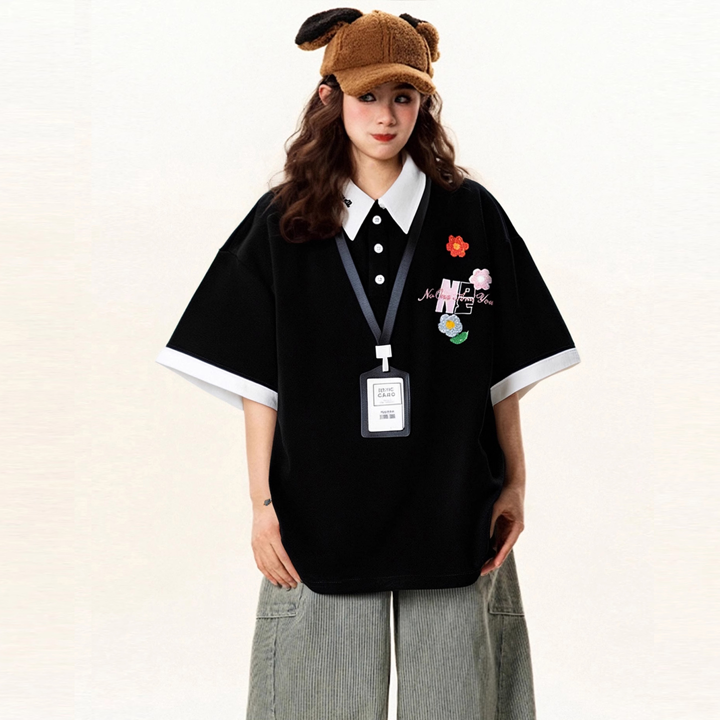 300斤胖mm大码美式复古短袖T恤女