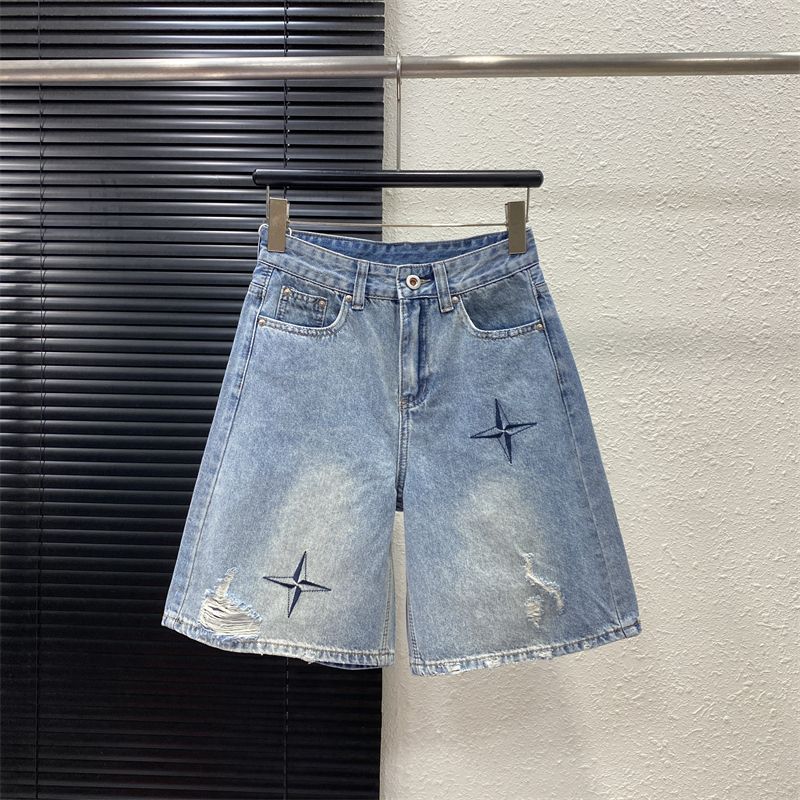 300斤胖mm大码星星印花牛仔裤女