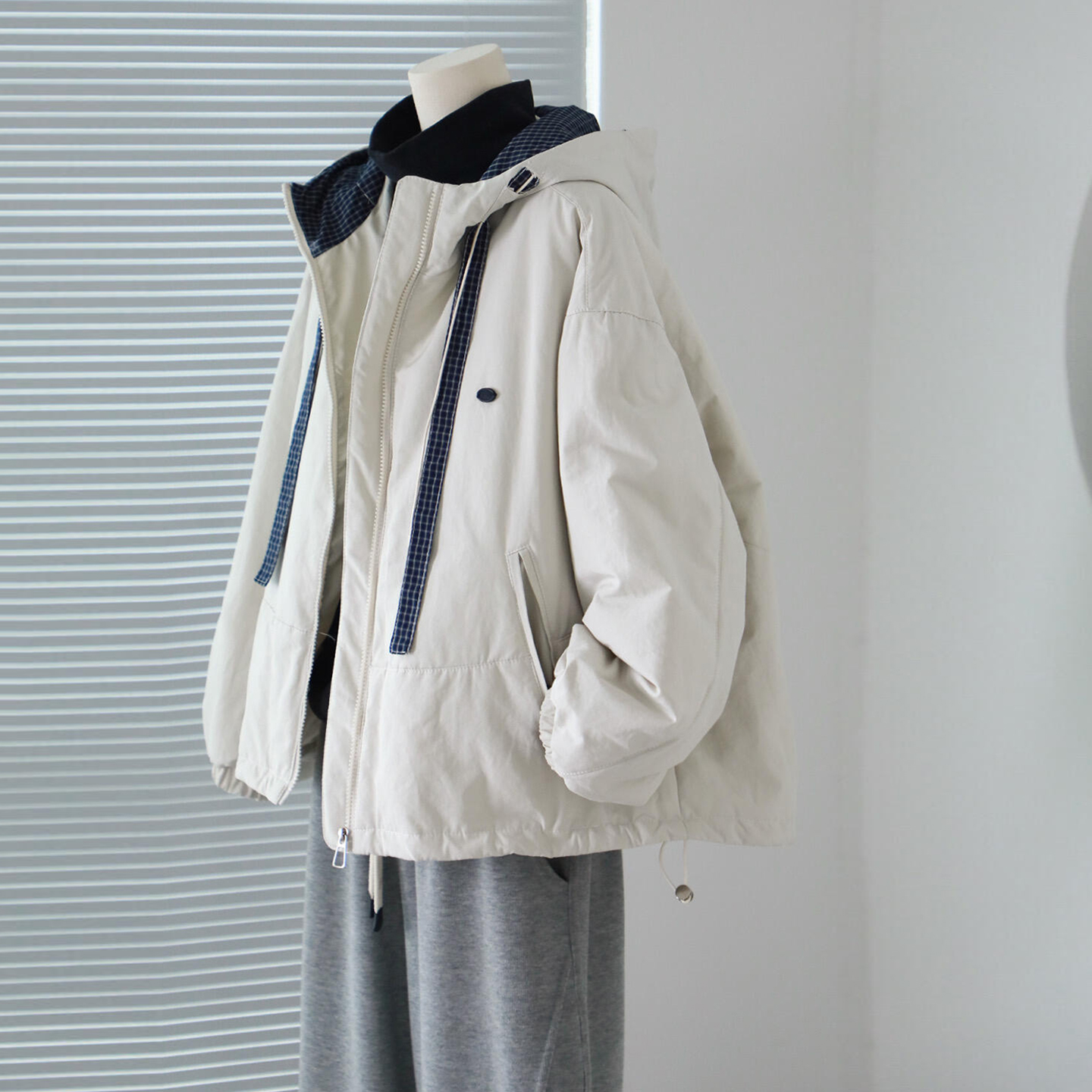 大码胖mm连帽宽松加厚保暖棉服女