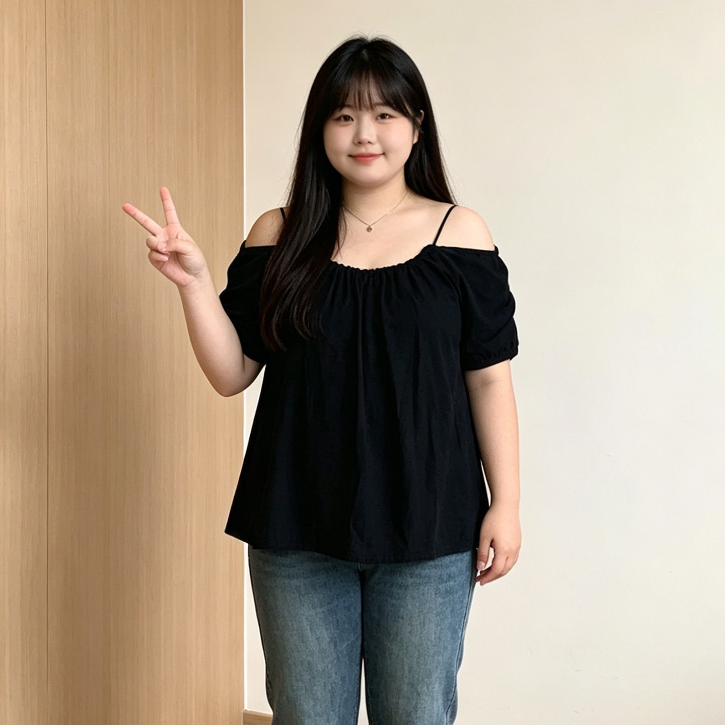 300斤大码胖mm黑色吊带露肩短袖T恤女夏季一字领宽松显瘦百搭上衣