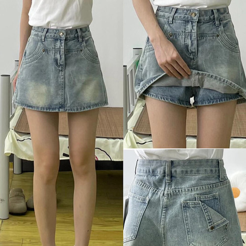 大码女装胖mm高腰直筒阔腿牛仔裤