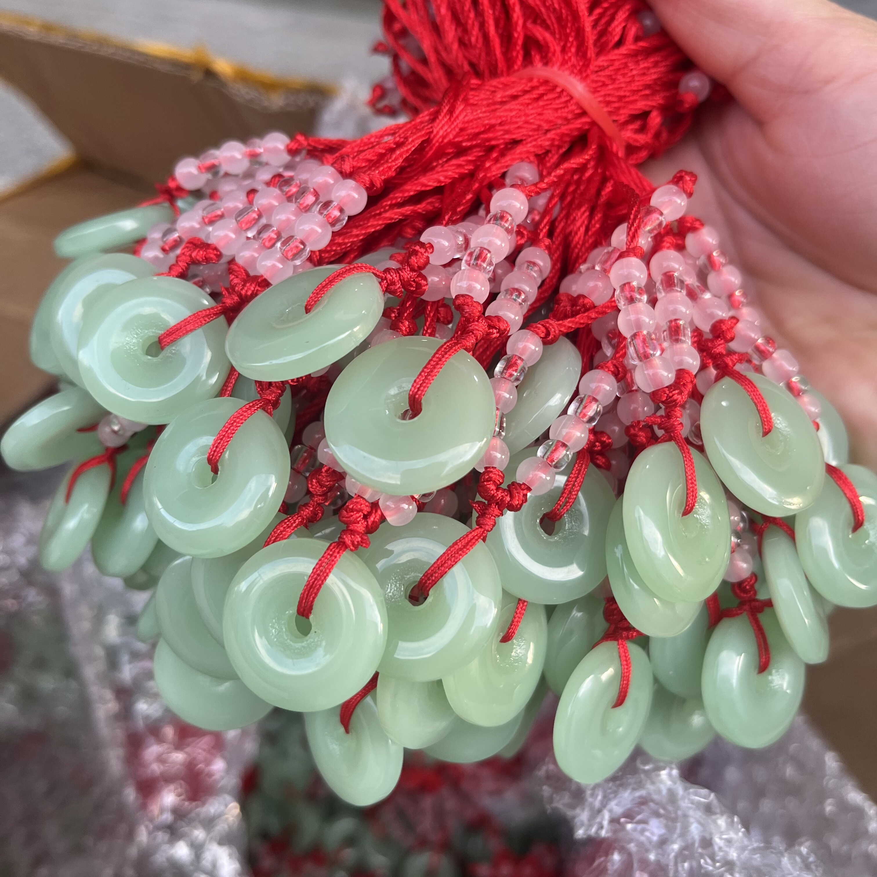 平安扣吊坠男女款本命年保平安情侣闺蜜宝宝吉生日祥物红绳项链