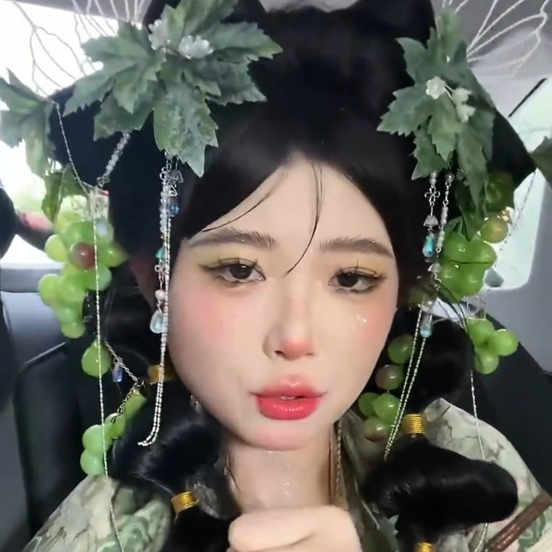 葡萄精灵簪子古风汉服饰品发夹汉服头饰百搭可爱小精灵高颜值
