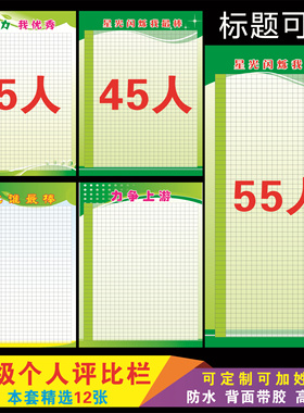 小学初中高中评比栏墙贴