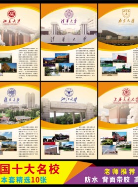 中国十大名校海报世界名牌大学图