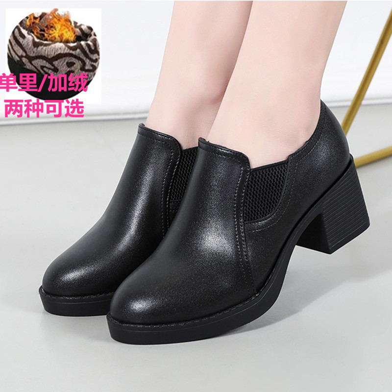 厚底高跟鞋工厂直销单鞋百搭软底