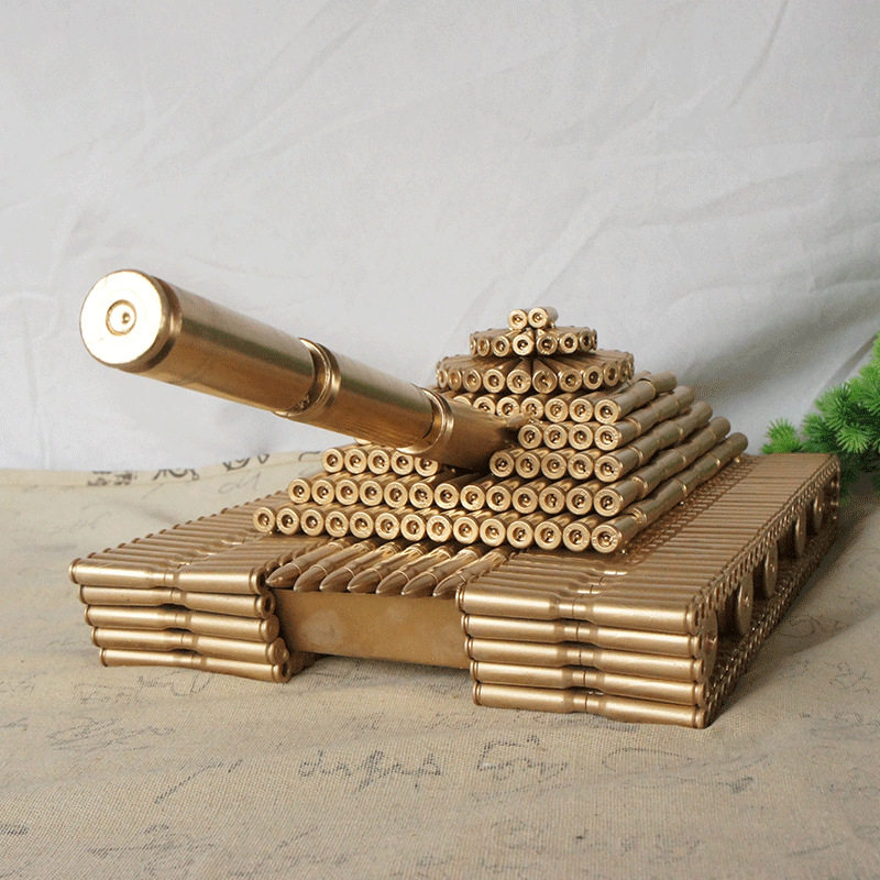 手工工艺弹壳t99坦克装甲车战车大炮模型摆件退伍礼物留念装饰品