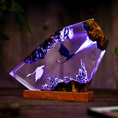 黑龙白龙Resin Lamp Anime夜煞白煞Toothless光之怒小夜灯氛围灯