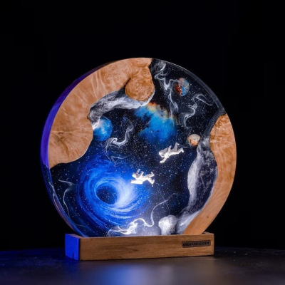 星空繁星星系银河系太阳系星球宇宙宇航员小夜灯床头灯摆件礼物