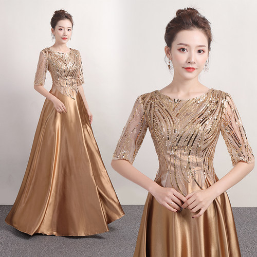 新款舞台指挥合唱长裙演出服