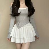 2025夏季 新款 纯欲风蓬蓬裙显瘦芭蕾风蛋糕裙半身裙女高腰温柔短裙