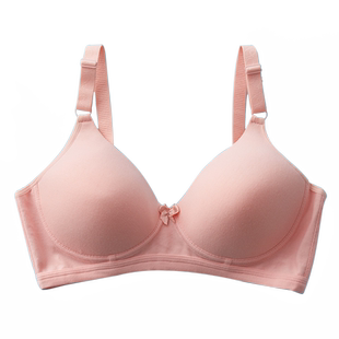 纯棉里料无钢圈定型全棉光面聚拢上托全罩杯女大码文胸罩D杯内衣