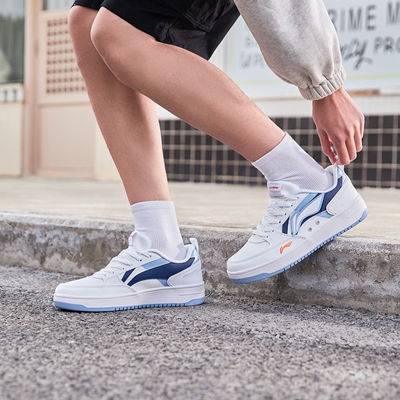 李宁海川 天迹板鞋男秋冬百搭休闲鞋经典舒适小白鞋运动鞋