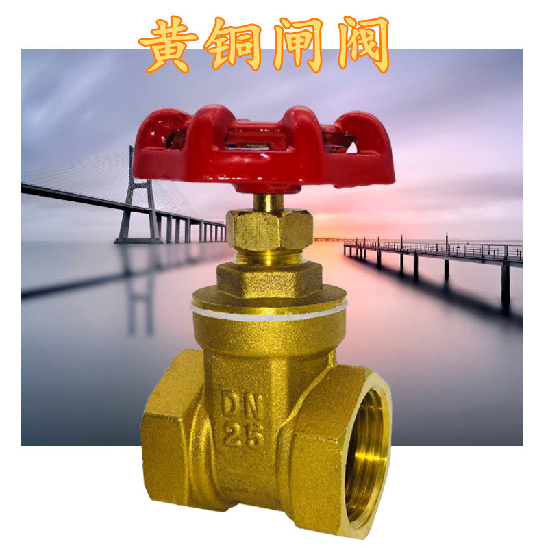 加厚黄铜闸阀丝扣闸阀螺纹开关水阀4分6分1寸dn15 20 25 32 40 50